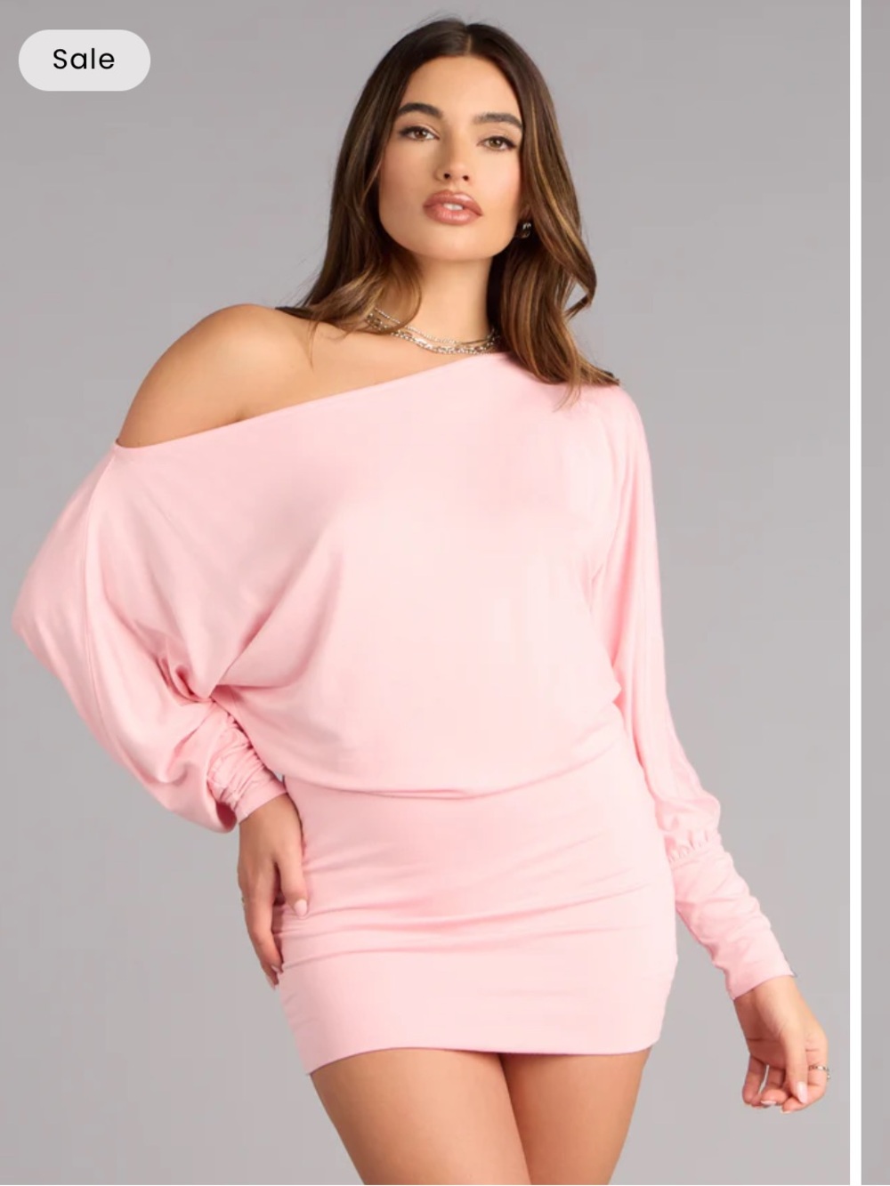 Windsor Light Pink One-Shoulder Bodycon Dress